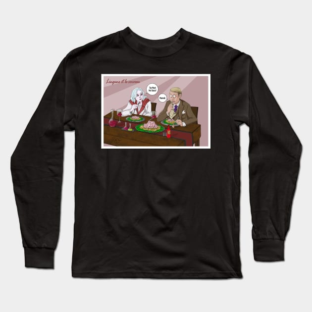 Cross over iZombie and Hannibal Long Sleeve T-Shirt by jennygormanart